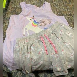 CAT & JACK Girls XL 11/14 BUNDLE with tank top,skort,pajama set and leggings